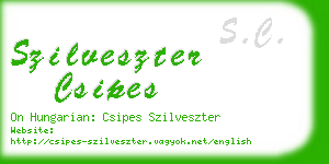 szilveszter csipes business card